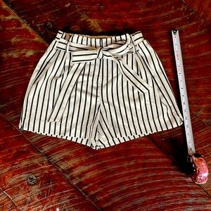 Black and White High Waisted shorts